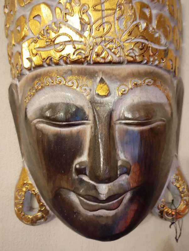 Large Wooden Buddha Mask (56 cm)