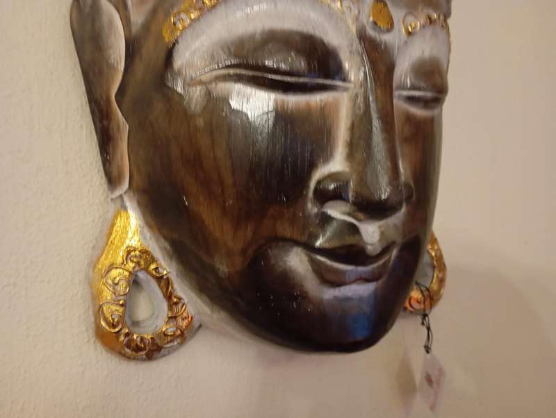 Large Wooden Buddha Mask (56 cm)