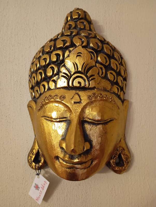 Set of 3 Buddha Masks (Gold painted)