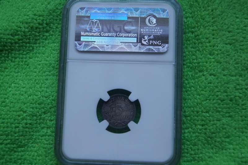 1893 ZAR 3 Pence - High Grade MS 63 NGC