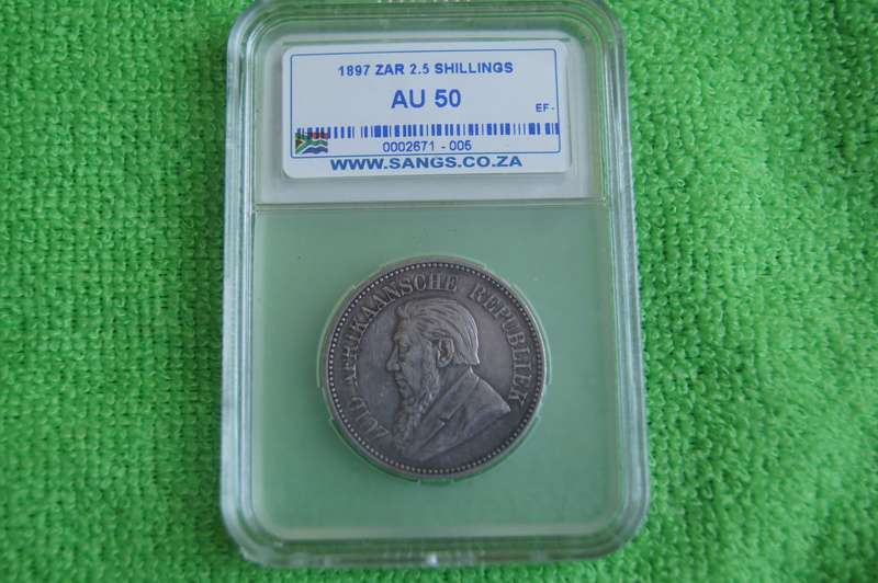 1897 ZAR 2.5 Shillings - SANGS AU50