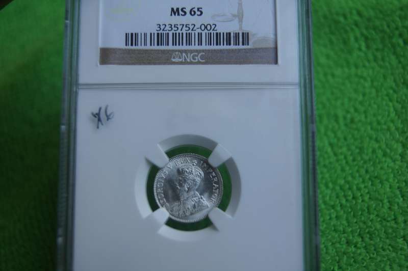 1932 South Africa 3 Pence - Super High Grade MS 65 NGC