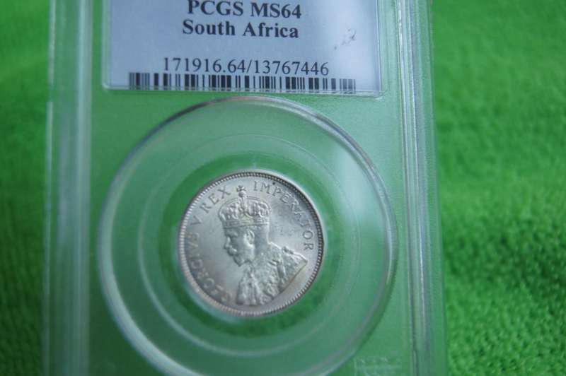 1932 South Africa 1 Shilling - High Grade MS 64 PCGS