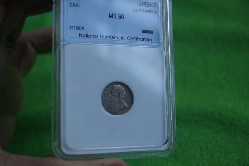 1895 ZAR 3 Pence - MS 60 NNC