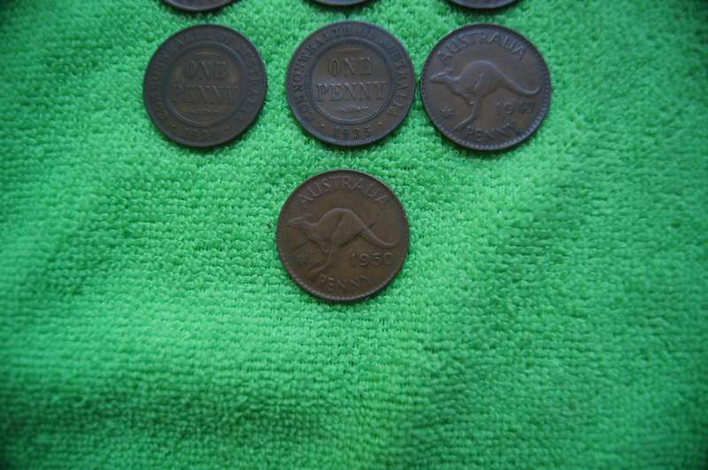 Australian Penny Set (16 coins) (1912-1950) Seldom Found - Bid per coin to take all 16