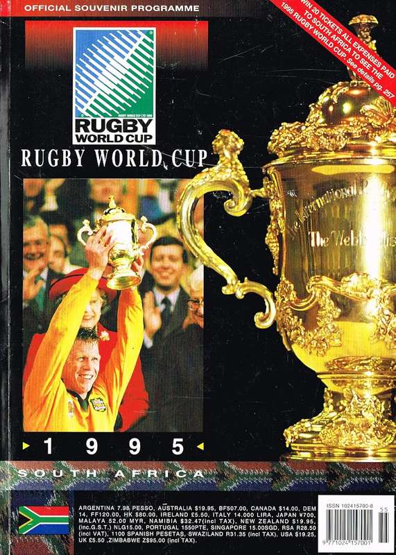 Official Souvenir Programme Rugby World Cup 1995 South africa January 1, 1995 by Zandber