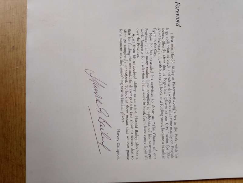 Pietermaritzburg - and the Natal Midlands: Pen and Ink Drawings By Harold Bailey (SIGNED COPY)