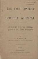Conflict of races in South Africa by P.S. Aiyar