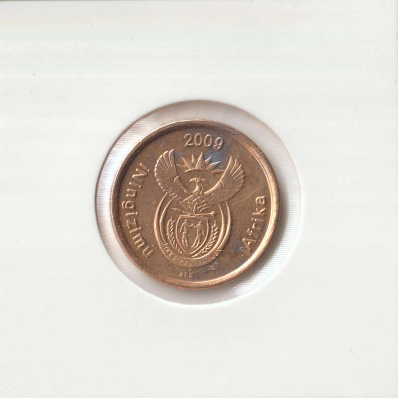 2009 5 CENT COIN - RARE MINT ERROR (PARTIAL PLATING ERROR)