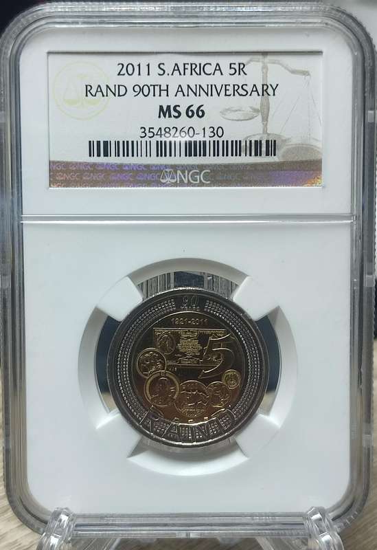 2011 R5 RAND 90TH ANNIVERSERSARY - NGC GRADED MS66