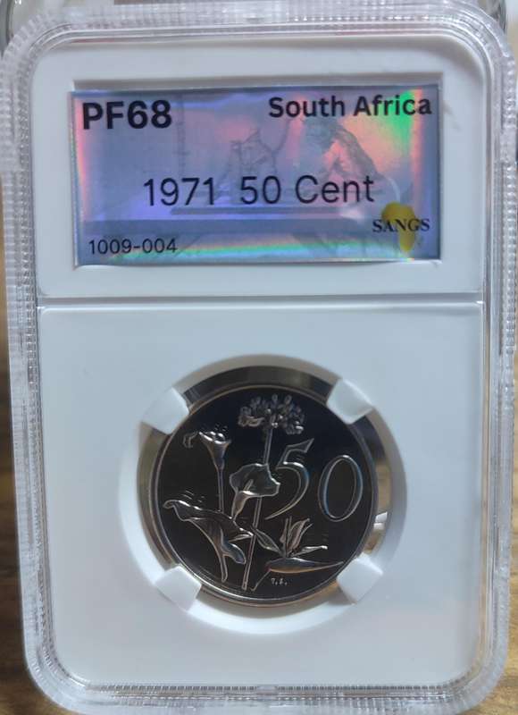 GRADED (PF68) - 1971 50 CENT PROOF COIN - ONLY 12,000 MINTED