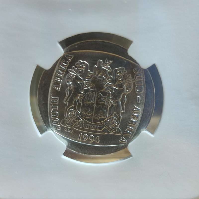 GRADED (MS65) - 1994 5 RAND PRESIDENTIAL INAUGURATION COIN