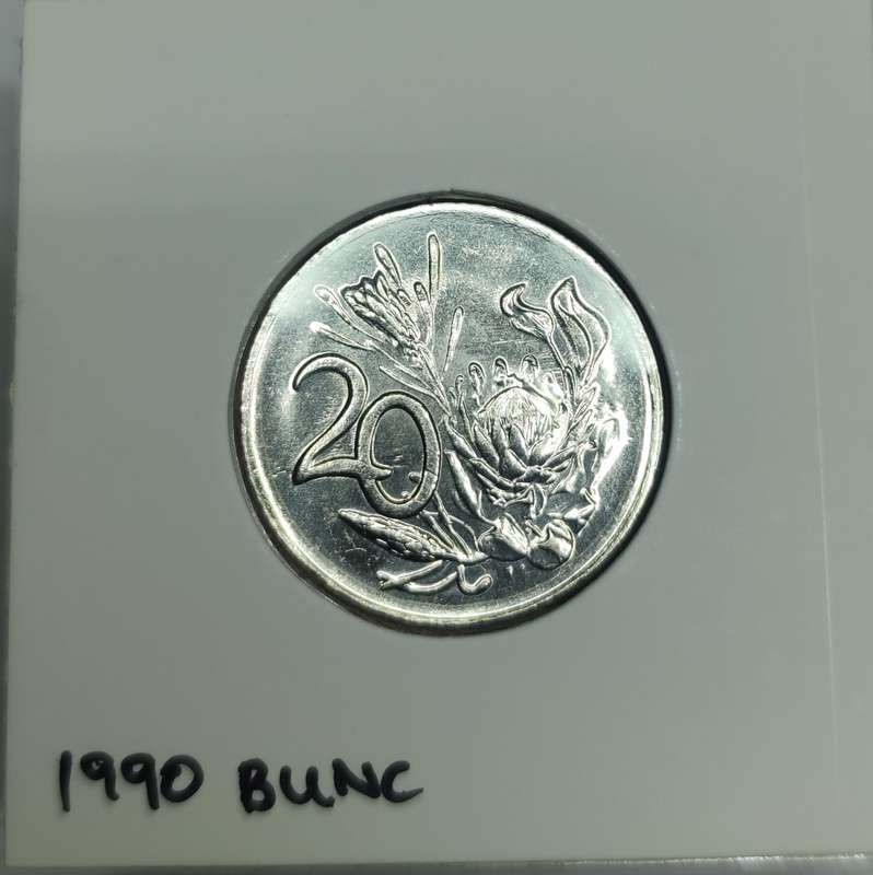 1990 20 CENT BUNC COIN - NONE MINTED IN PROOF!