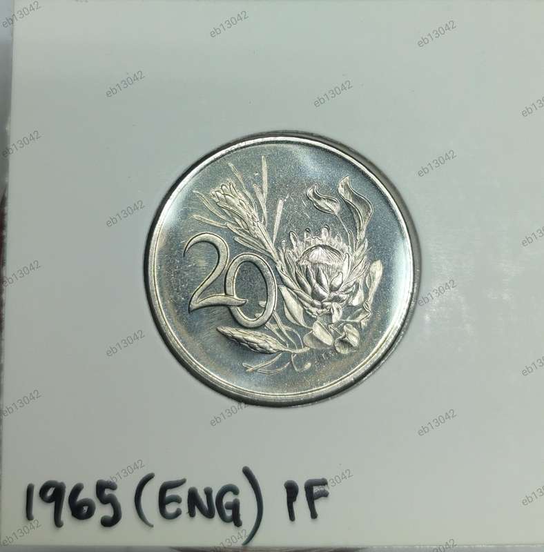 1965 (ENGLISH) 20 CENT PROOF COIN - ONLY 24,988 MINTED!