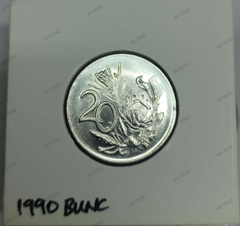 1990 20 CENT BUNC COIN - NONE MINTED IN PROOF!
