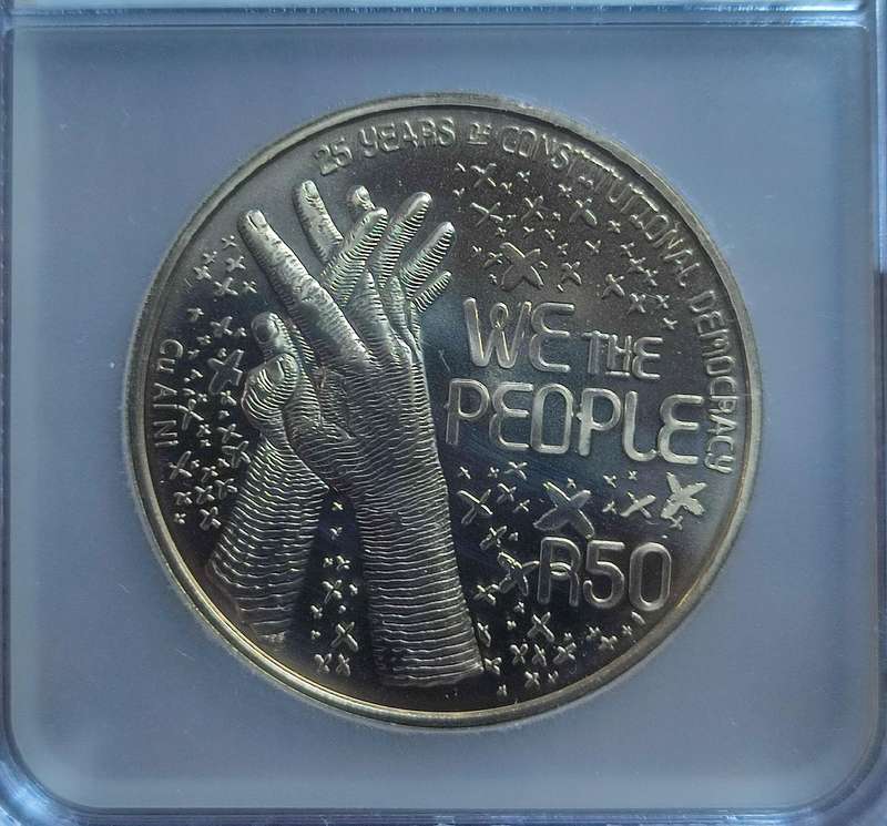 50 Rand Constitutional Democracy - We The People Graded SANGS MS 70 (TOP POP)