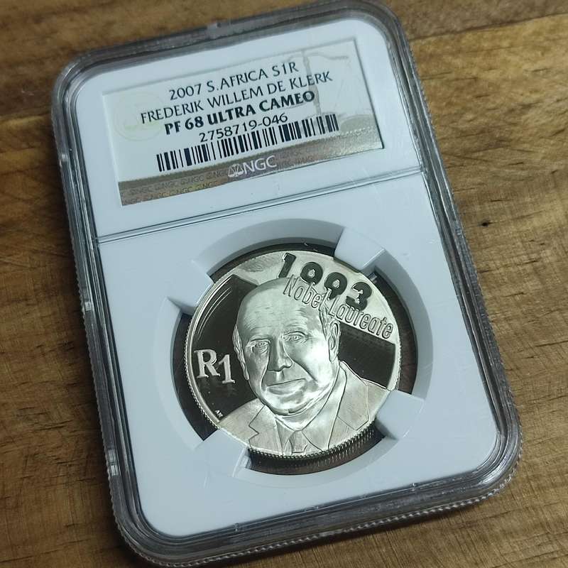 2007 South Africa Silver R1 - Frederik Willem De Klerk (PF 68 ULTRA CAMEO)