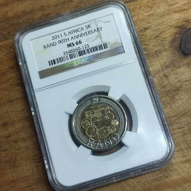2011 South Africa R5 - Rand 90th Anniversary (MS 66)