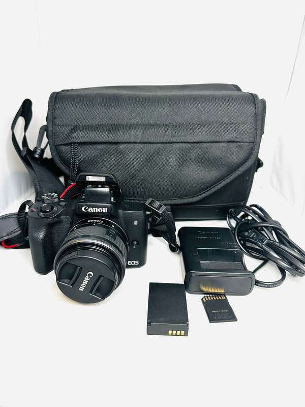 CANON EOS M50 mark II Mirrorless camera with lens and accessories