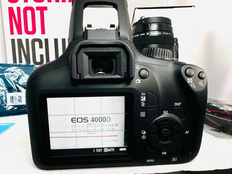 Canon 4000D DSLR camera with 2 lens and accessories