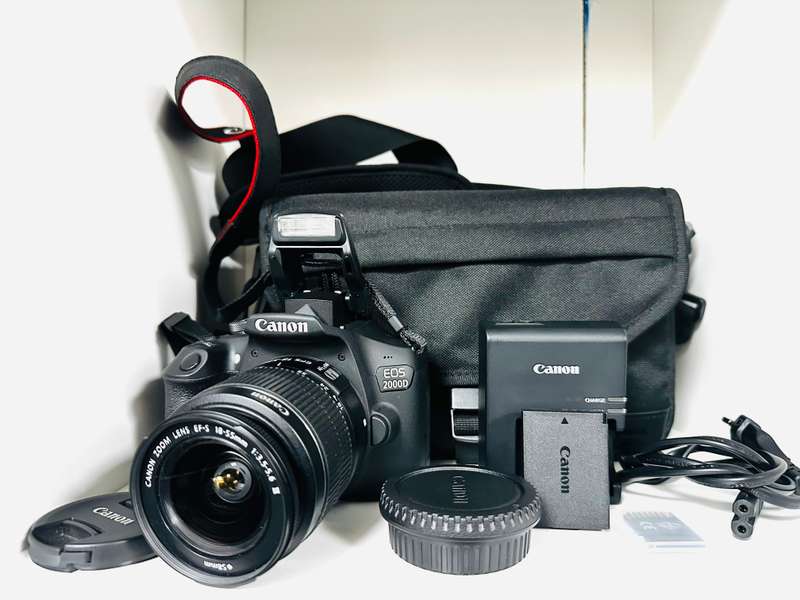 Canon EOS2000D with Lens and accessories  *Canon EOS2000D DSLR Camera Body