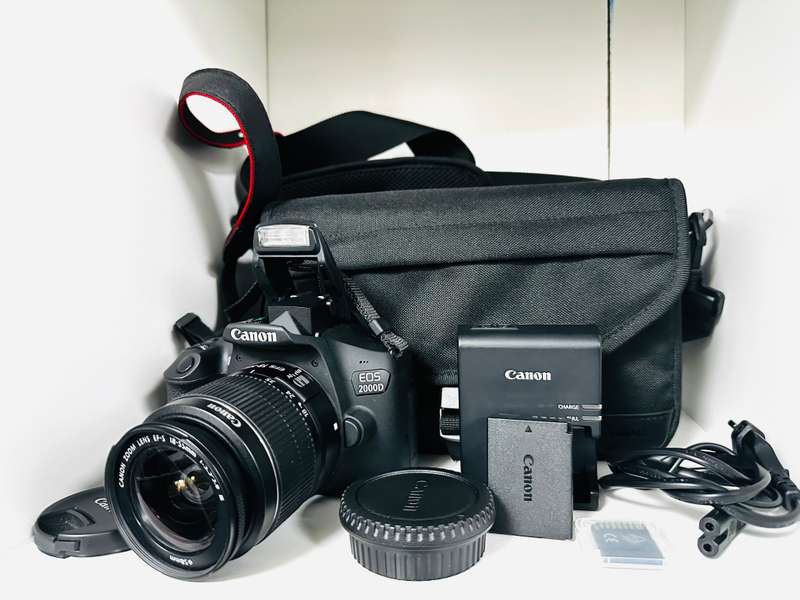 Canon EOS2000D with Lens and accessories  *Canon EOS2000D DSLR Camera Body