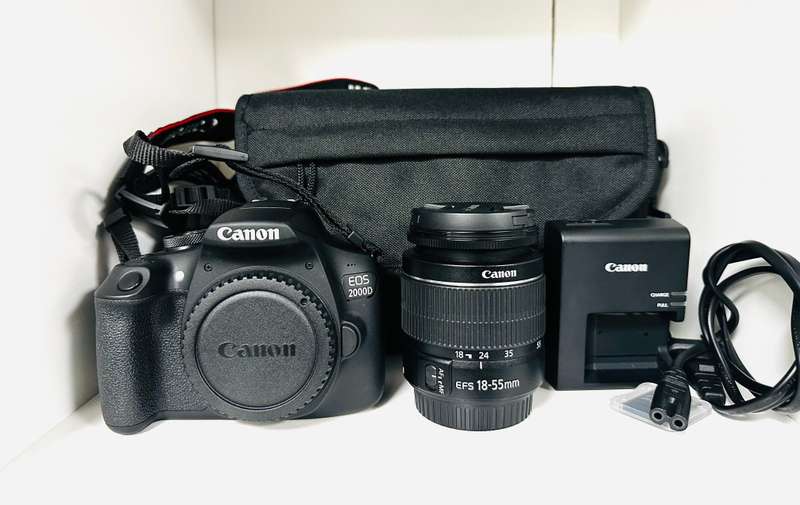 Canon EOS2000D with Lens and accessories  *Canon EOS2000D DSLR Camera Body
