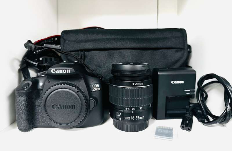 Canon EOS2000D with Lens and accessories  *Canon EOS2000D DSLR Camera Body