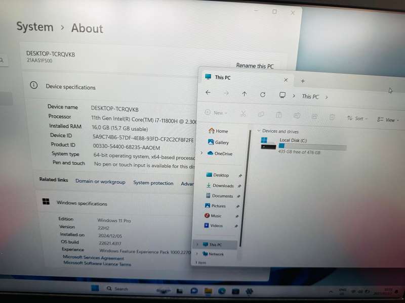 Lenovo ThinkPad P15v  Core i7-11800H 2,30GHz  16GB Ram  512GB SSD  15.6 NVIDIA T600 UHD Graphics