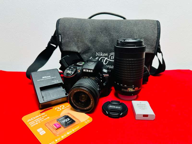 Nikon D5300 DSLR Camera With  * Nikon 18-55mm DX VR Lens * Nikon 70-300mm DX zoom Lens