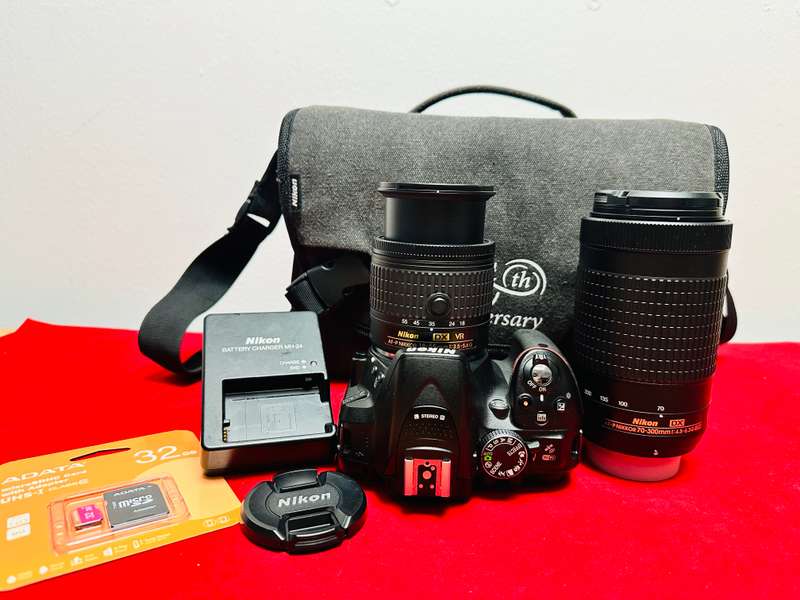 Nikon D5300 DSLR Camera With  * Nikon 18-55mm DX VR Lens * Nikon 70-300mm DX zoom Lens