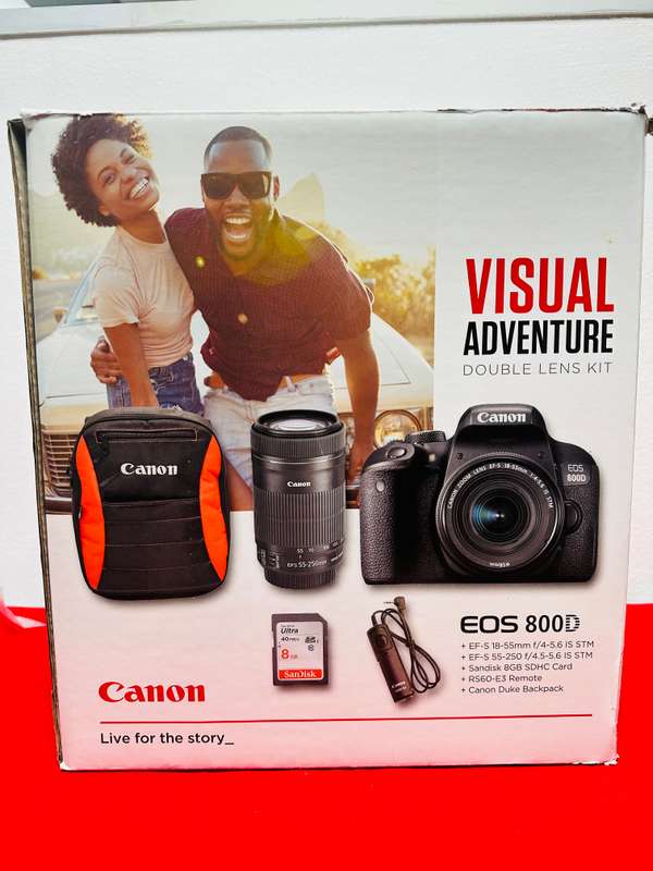 Canon EOS 800D Double Lens Kit  Complete Bundle (Used, Excellent Condition)