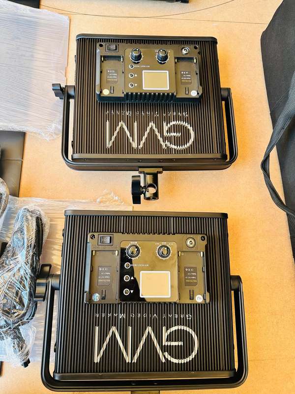 GVM-50RS RGB LED Video Light Kit  2 Lights + 4 Batteries + 2x Dual Chargers  Complete GVM-50RS RGB
