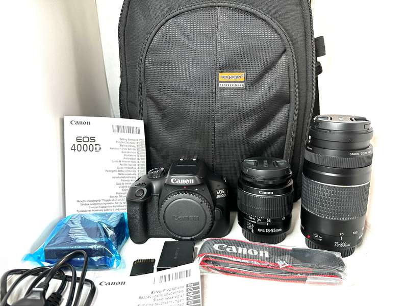 Canon 4000D DSLR camera with  Canon 18-55mm Kit