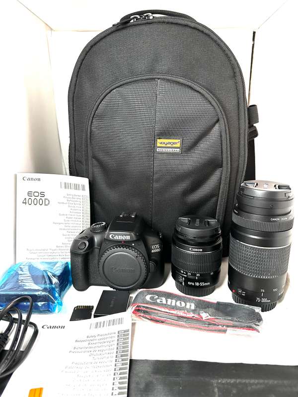 Canon 4000D DSLR camera with  Canon 18-55mm Kit