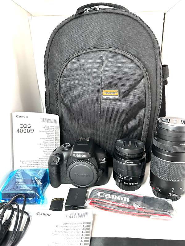 Canon 4000D DSLR camera with  Canon 18-55mm Kit
