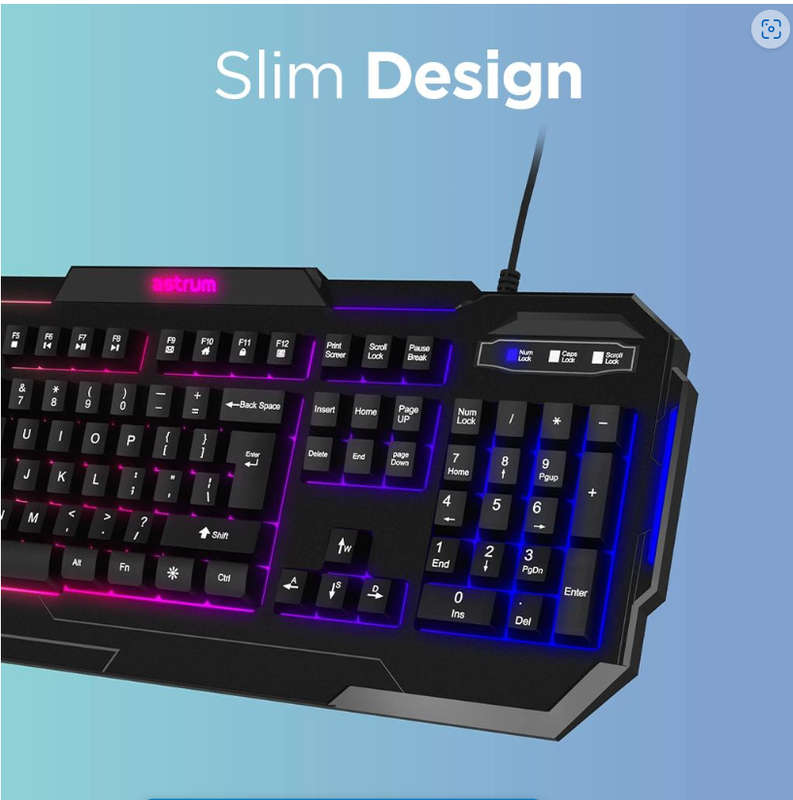 Astrum KG200 Slim Backlit Wired Gaming Keyboard
