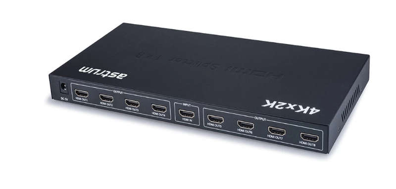 Astrum 1 x 8ports HDMI Splitter SP080 Black