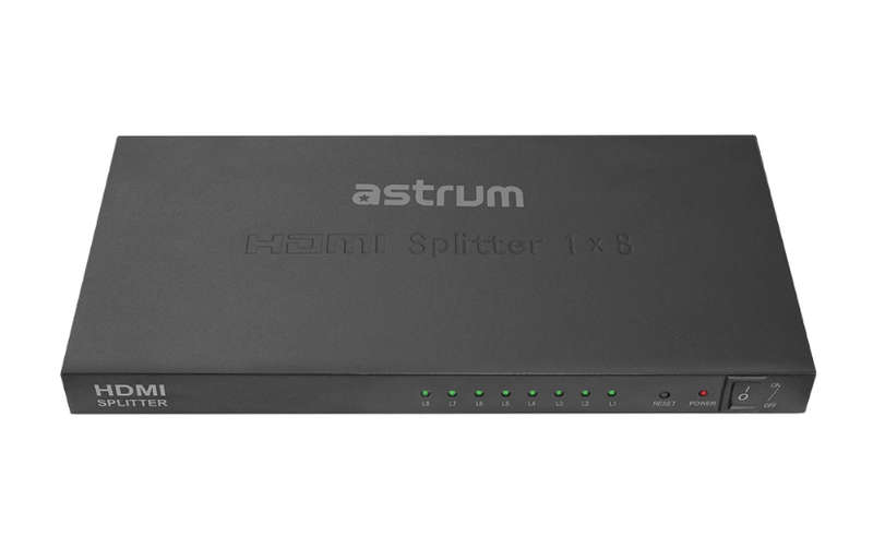 Astrum 1 x 8ports HDMI Splitter SP080 Black