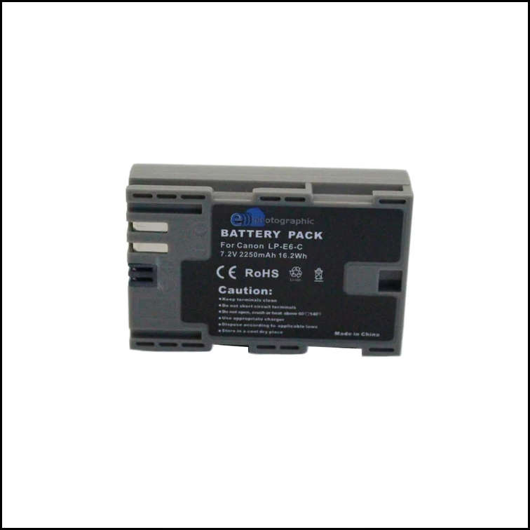 E Photographic LP-E6 2250 mAh Type-C Battery for Canon