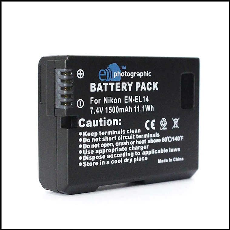 EN-EL14 1500 mAh Lithium Battery for Nikon