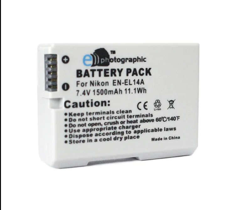 EN-EL14a 1200 mAh Lithium Battery for Nikon - High Quality Generic