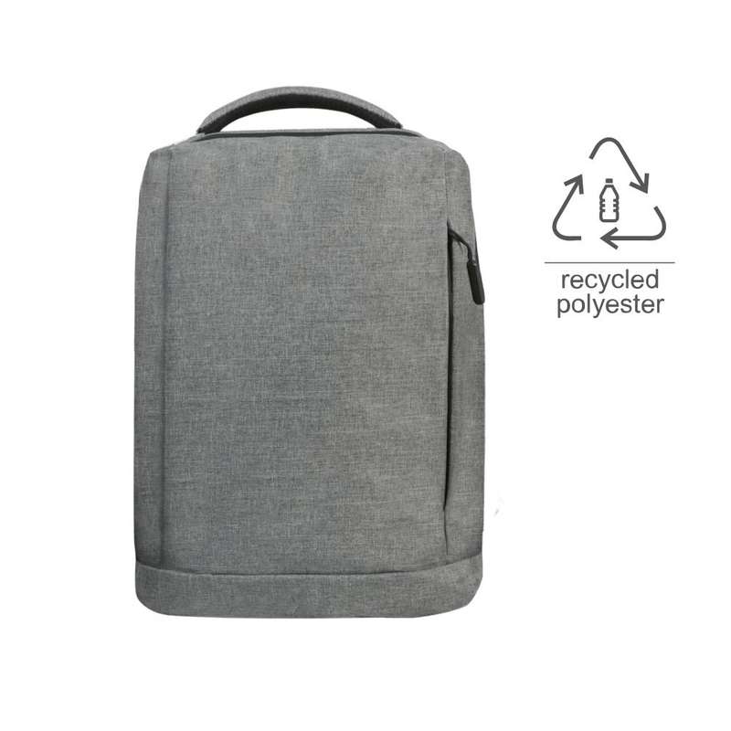 Office Laptop Backpack(Black) is made with GRS-certified RPET. Many useful features include