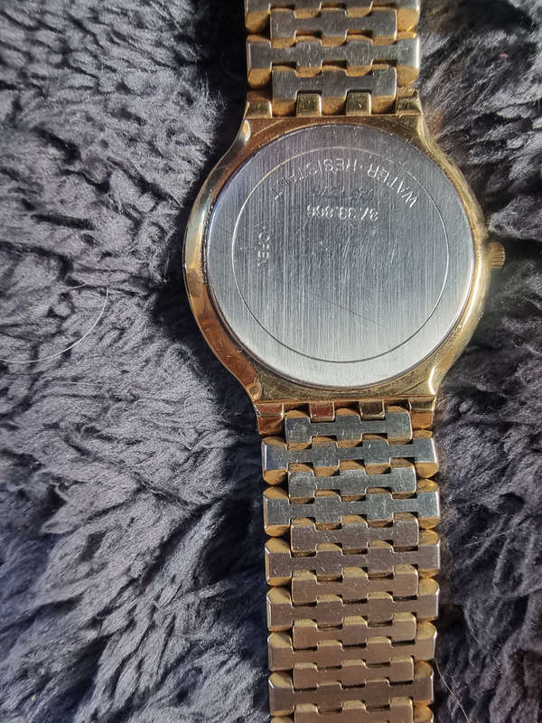 Movado 18ct gold plated watch
