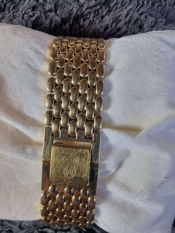 Movado 18ct gold plated watch