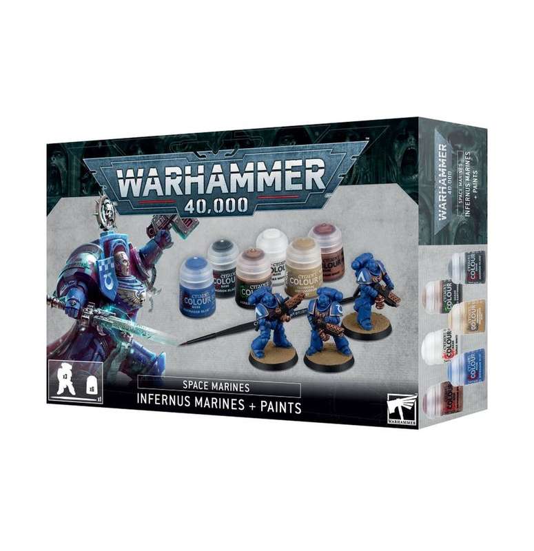 Space Marines: Infernus Marines + Paints - Warhammer 40K