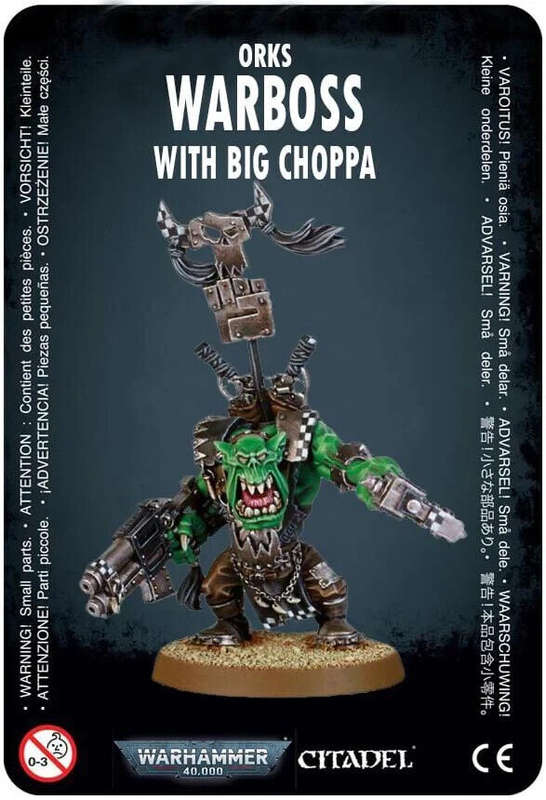 Orks: Warboss With Big Choppa - Warhammer 40K (Metal)