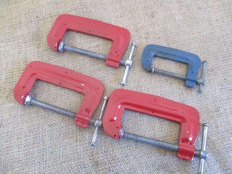 Six Handy G-Clamps : 1x Record & 1x Record Junior 3 inch And 3x Somex 75mm & 1x Somax 2 inch