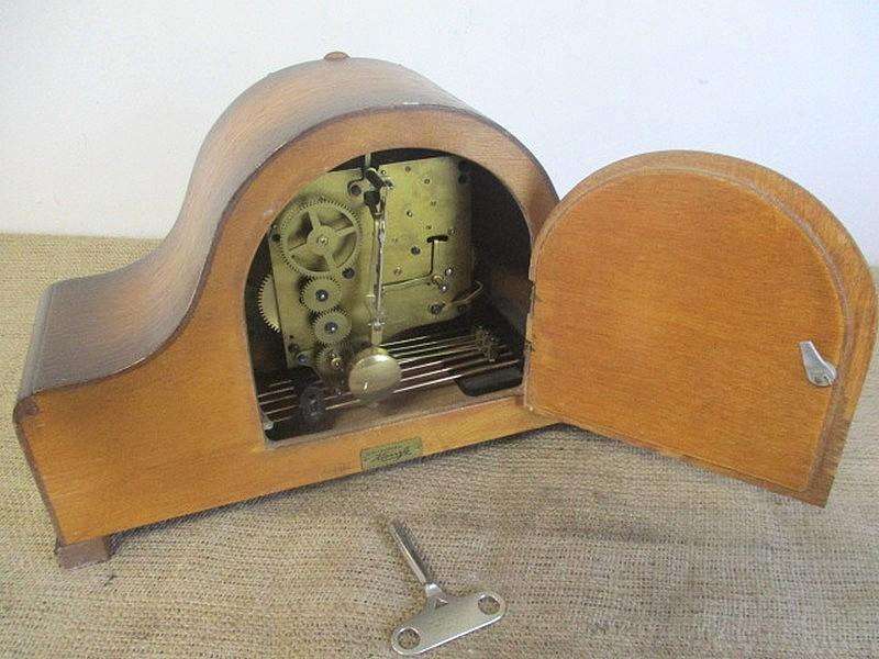 Original Vintage Kienzle Mantle Clock With Winding Up Key           Made In Germany