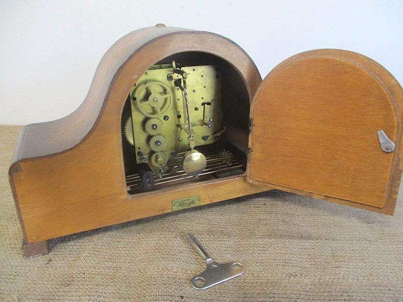 Original Vintage Kienzle Mantle Clock With Winding Up Key           Made In Germany